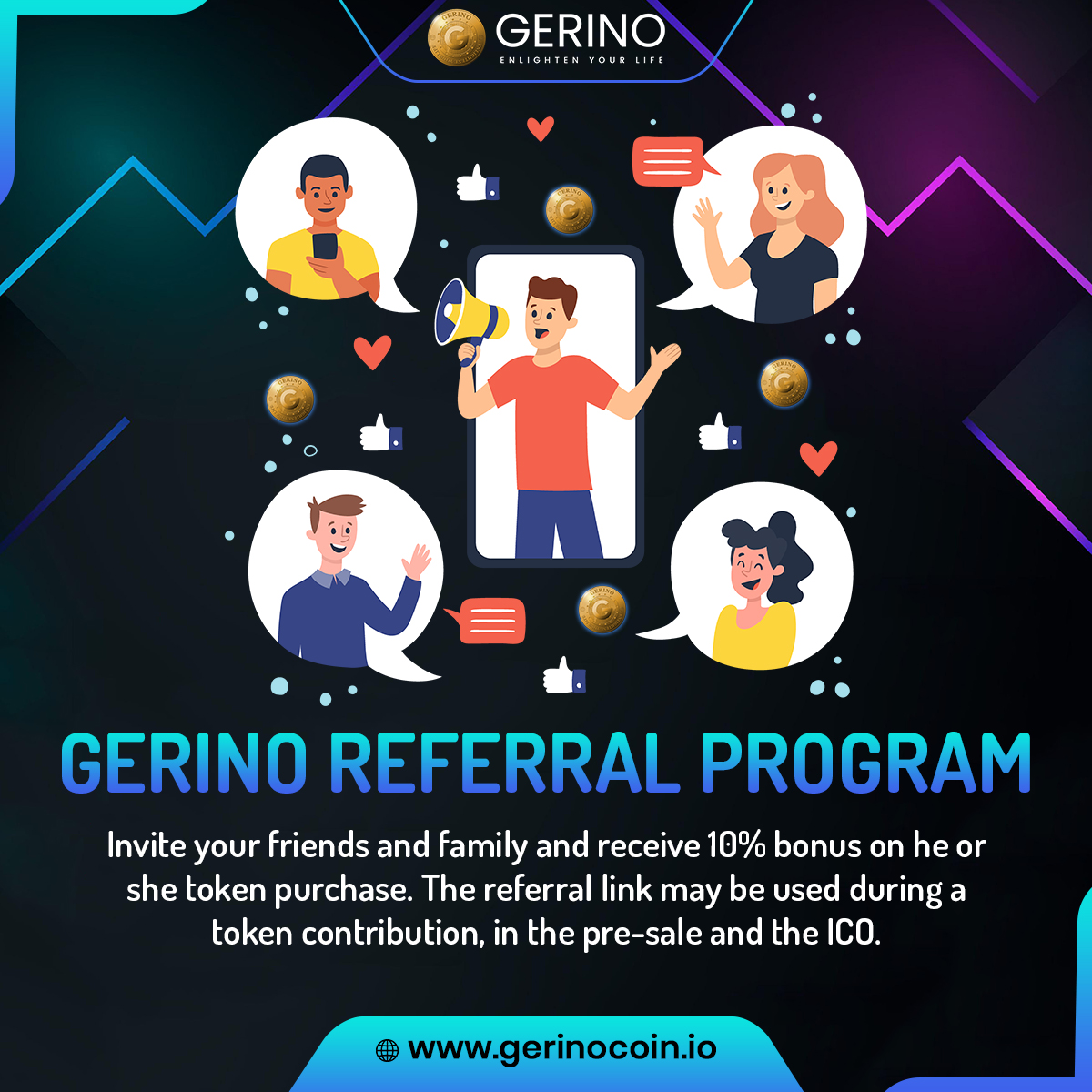 gerino_coin's tweet photo. Gerino Referral Program

Invite your friends and family &amp; receive a 10% #bonus on he or she token purchase

https://t.co/nRnzrIVHDQ

#cryptocurrency #crypto #Cryptos #BNB #bounty  #cryptocurrencies #trading #cryptonews #tokensale #altcoin #investing #ReferralProgram #VideoContest https://t.co/c0FV8Sd138