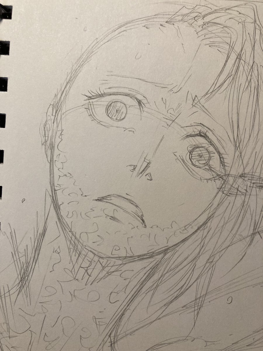 お気に入りシーン数ページの下描きが終わったけどつい眺めてしまいなかなか先へ進まない病。
ジアとエイデンの後頭部描くの好き( ◜ᴗ◝) 