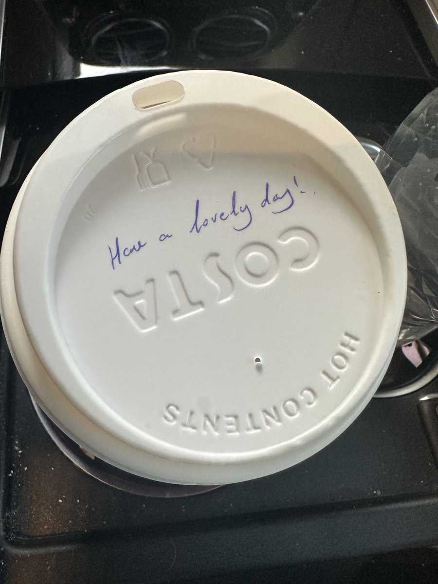 A kind message from the Costa team in Chester this morning. 🙏🏻🙏🏻