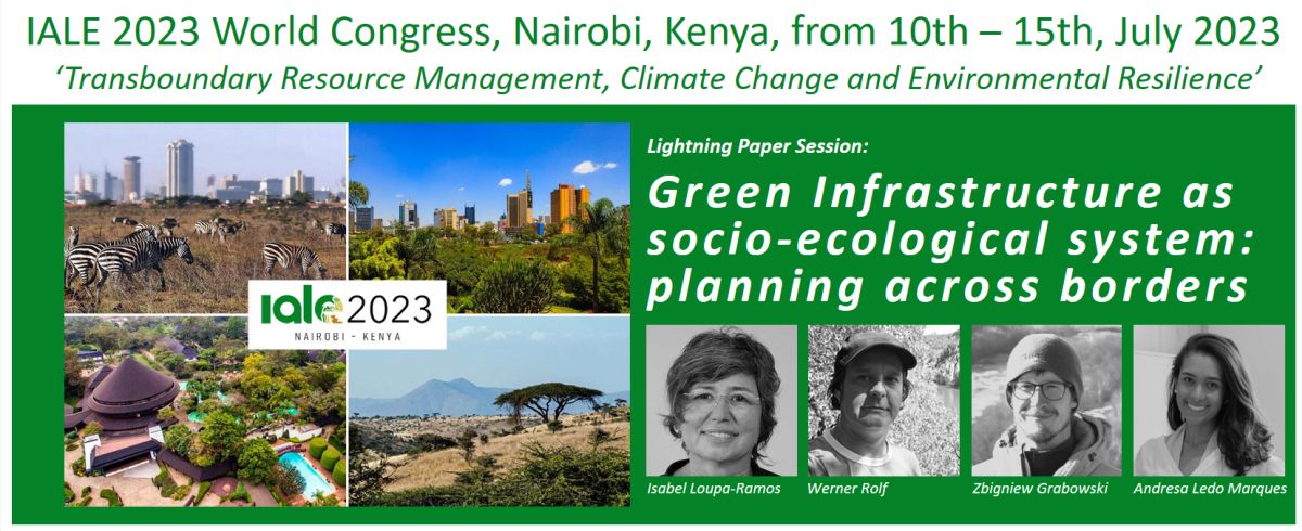 Invitation to contribute to our lightning paper session to our session on #GreenInfrastructure as #SocioEcologicalSystem: #Planning #AcrossBorders  at #IALE2023:

Submit proposals until 15th March 2023 at: iale2023.mak.ac.ug

#Landscape #LandscapeEcology #IALE