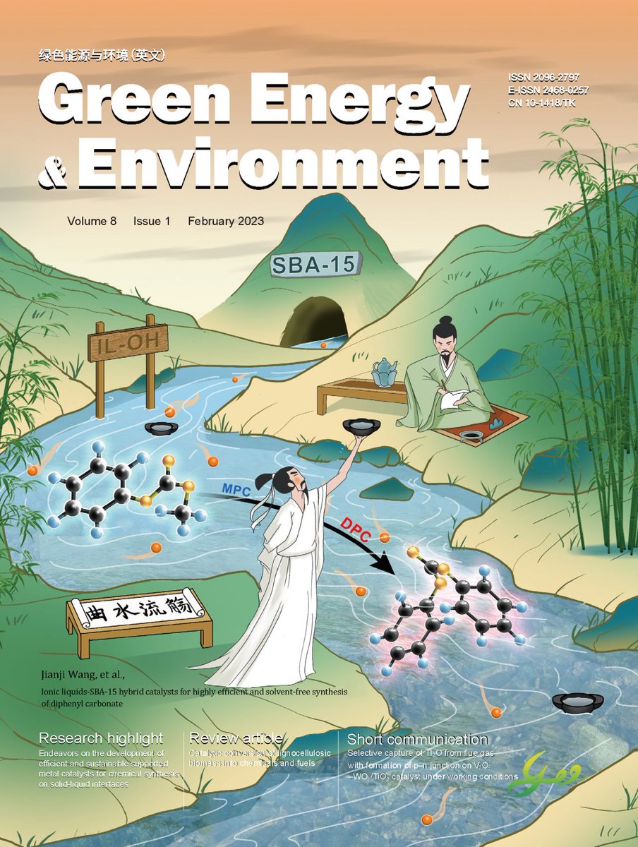 Cover story 📖|  Volume 8, Issue 1 of #GEE

Ionic liquids-SBA-15 hybrid #catalysts for highly efficient and solvent-free synthesis of diphenyl carbonate

Citation: S. Wang, Q. Zhang, C. Cui, H. Niu, C. Wu, J. Wang, Green Energy Environ. 8 (2023) 183-193.
🔗doi.org/10.1016/j.gee.…