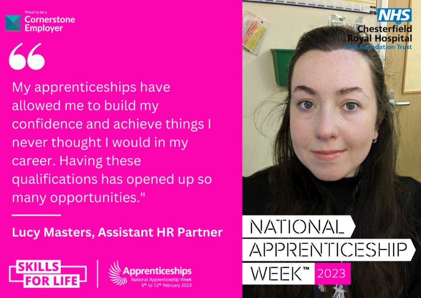 Meet Lucy, Assistant HR Partner here at @royalhospital. 

Lucy started her apprenticeship journey in the NHS as a business administration apprentice and is now undertaking her HR CIPD Level 5. #TeamCRH #NAW2023 #SkillsforLife