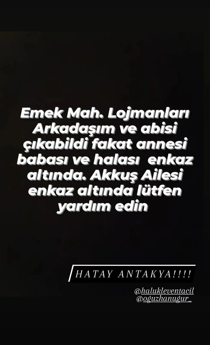 Hatayı bu şekilde bırakamayız lütfen yardım edin Rt yapıp paylaşın #HalukLevent #OguzhanUgur #mügeanlı #deprem #hatayyardimbekliyor #hatayantakya