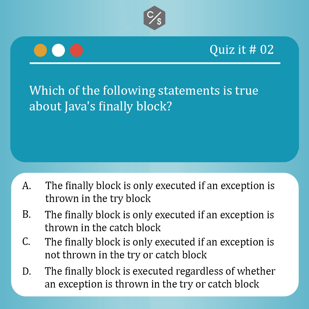 cloudstakes's tweet photo. ๐๐๐๐ ๐๐ ๐๐๐โโ
Take this challenge and share your answers in the comment box
๐๐๐ง๐ป๐ฉ๐ป
#quiztime #quizchallenge #java #comment #communitydevelopment #webdevs #programmerslife #programmerlife #quiz #knowledge #explore #python #developer #technology #it #cloudstakes https://t.co/MHf8nRvkVk