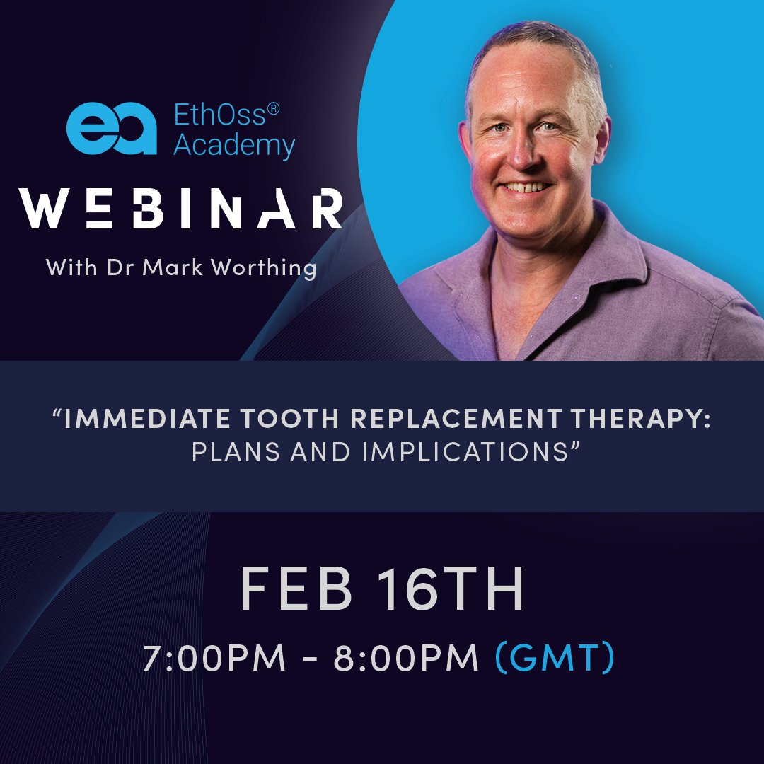 EthossCo's tweet image. You don't want to miss this one.

Register now - hubs.la/Q01Bvldc0

#dentalwebinar #truehostboneregeneration #ITRT #dentalimplantology #dentalbonegrafting #growstronger #immediatetoothreplacementtherapy #ethossbonegraft