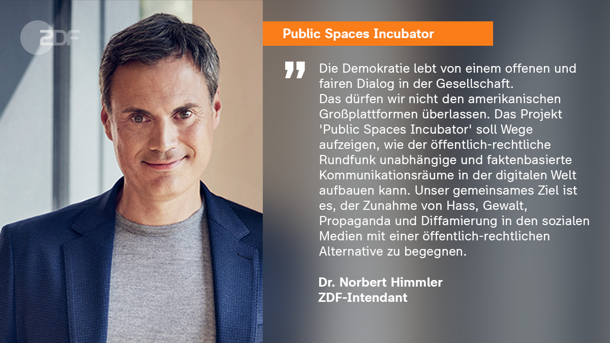 #BürgerlichesEngagement und demokratischer Diskurs im digitalen Raum: Das #ZDF startet gemeinsam mit  öffentlich-rechtlichen Rundfunkanstalten aus Kanada (<a href="/CBC/">CBC</a>), der Schweiz (<a href="/SRGSSR/">SRG SSR</a>) und Belgien (<a href="/RTBF/">RTBF</a>)  Forschungsprojekt für offenen Dialog im Netz: kurz.zdf.de/hIr/