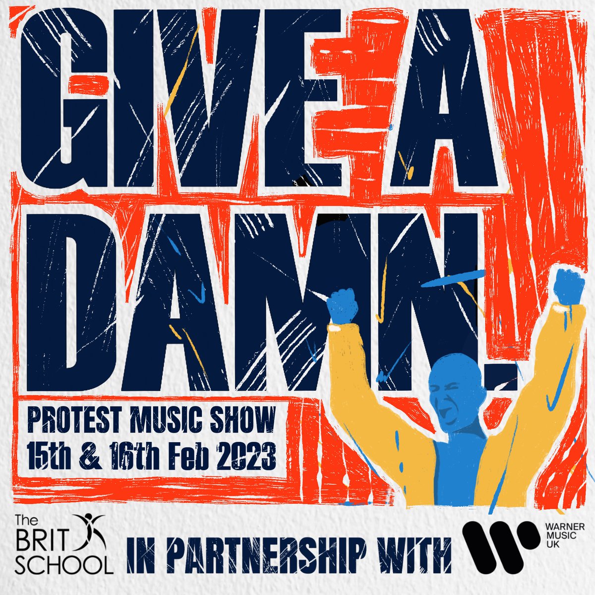 Thank you @WarnerMusicUK for supporting our Music Show: Give a Damn 🪧15 &16 Feb 7pm @BRITSchoolMusic students present a night of protest music featuring existing songs & eight original compositions to make a change. On sale now🎟️t.ly/qpxw