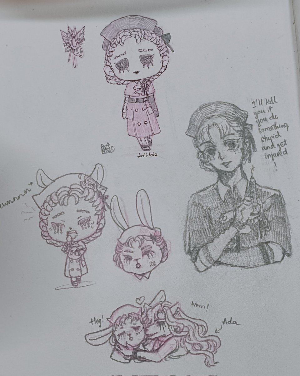 rottencat_wlw's tweet photo. Some sketch in class 🗝️💉
#IdentityV #IdentityVfanart #fanart #EmilyDyer #Adamily #AdaEmily https://t.co/HwWQl1VfHM