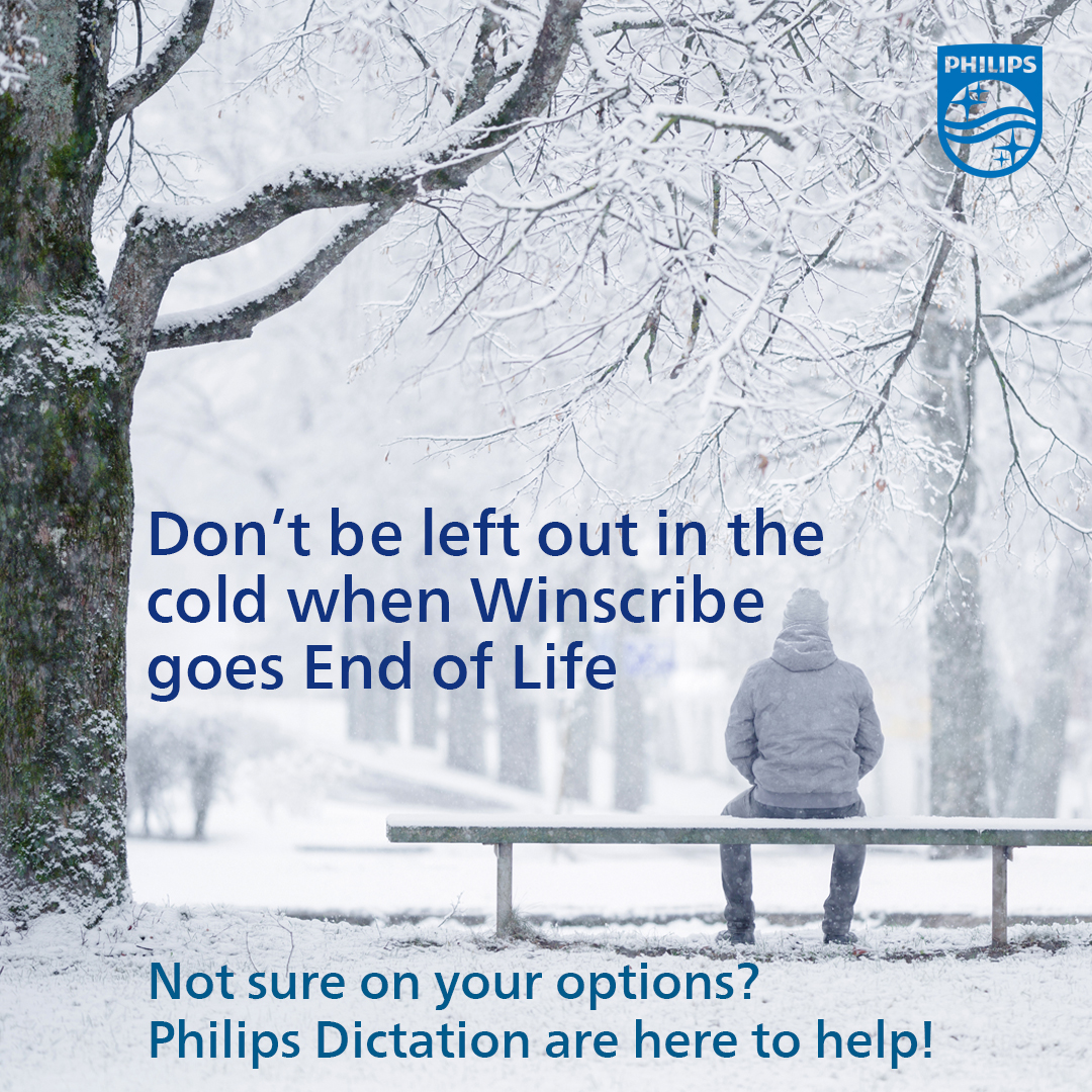 speech_com's tweet photo. Not long until Winscribe On-Demand goes End of Life (June 2023). Do you have a plan? Philips Dictation can help you with the transition to a new solution. Get in touch today to find out more! #speechlive #EOL #winscribe https://t.co/FTQLDBlxrD