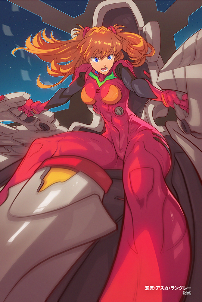 惣流・アスカ・ラングレー(エヴァンゲリオン) 「QRT with your red illustrations #evangel」|Edwin Huangのイラスト