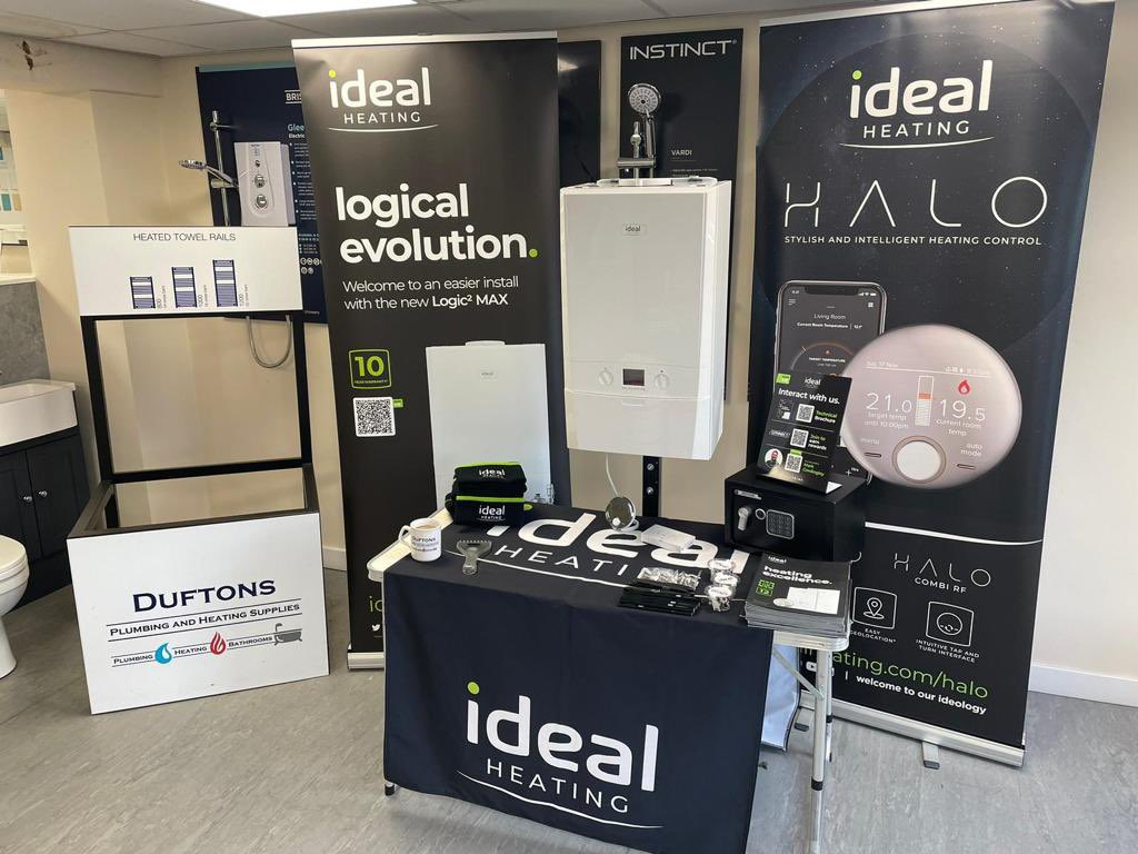 Installer tour now in Duftons Beeston until 11:30.

Come and grab a butty and have a catch up on the Logic 2 and Halo! 

Try crack the safe and pick up an ideal Hat to keep you warm! <a href="/Duftons/">Duftons Merchant</a> <a href="/idealheating/">Ideal Heating</a>