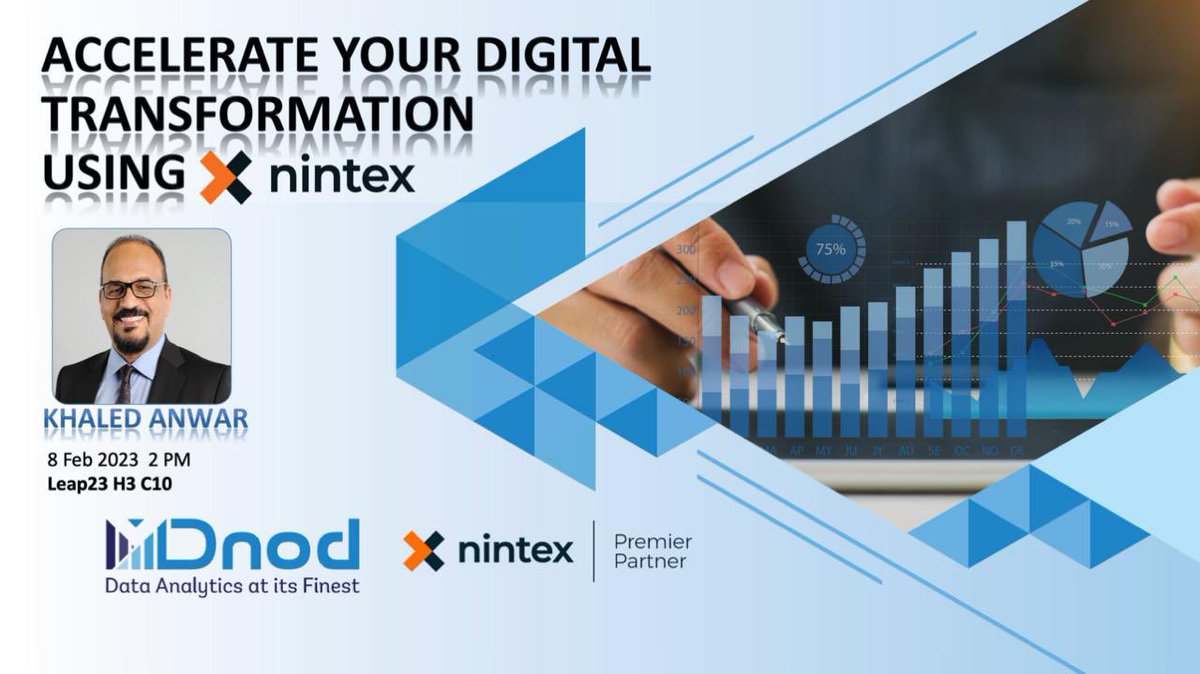 Join us today at 2 PM at #Leap23 H3 C10 to learn how to accelerate your digital transformation using #Nintex.#ليب