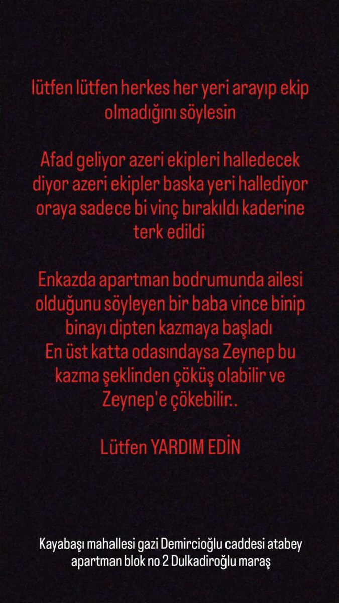 kukkigucci's tweet photo. Maraş Dulkadiroğlu
Kayabaşı mahallesi gazi Demircioğlu caddesi atabey apartman blok no 2 @BabalaTv @haluklevent @OguzhanUgur @onlygibi https://t.co/p5U8GJyPOr