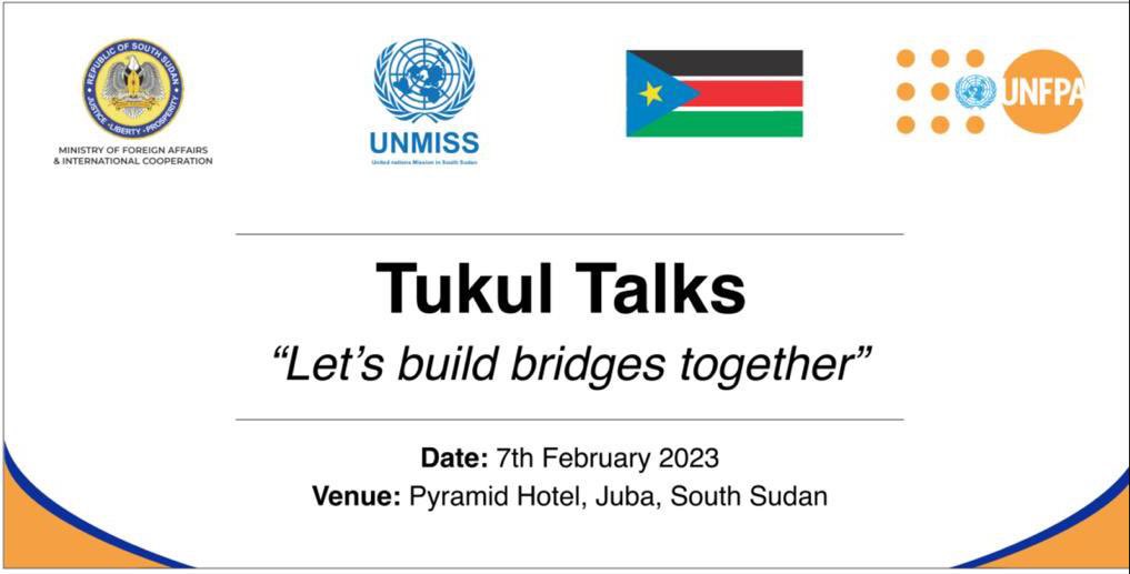 Tukultalks 
Address the interdependence between young people and Adults and the important roles each plays in the lives of other in the community.
#TukulTalks
#Musaraka4Tanmiya
#PeacebuildingAndIntergretion 
@UNFPASouthSudan
@AfriYAN_SSD 
@ifoundationssd