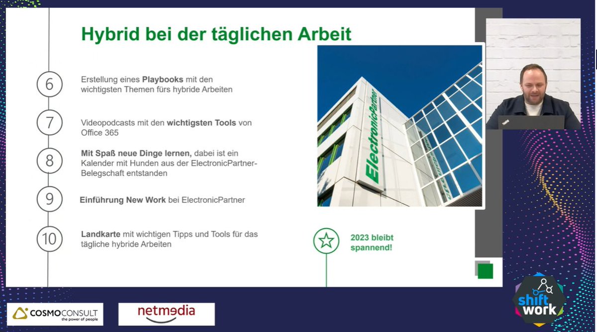 iomsummit's tweet photo. #hybridwork  bei der täglichen Arbeit
Tradition trifft auf Innovation: New Normal bei ElectronicPartner #dwforum 
@iomsummit #changemanagement #hybridwork #adoption #change https://t.co/4aKqER8GZX