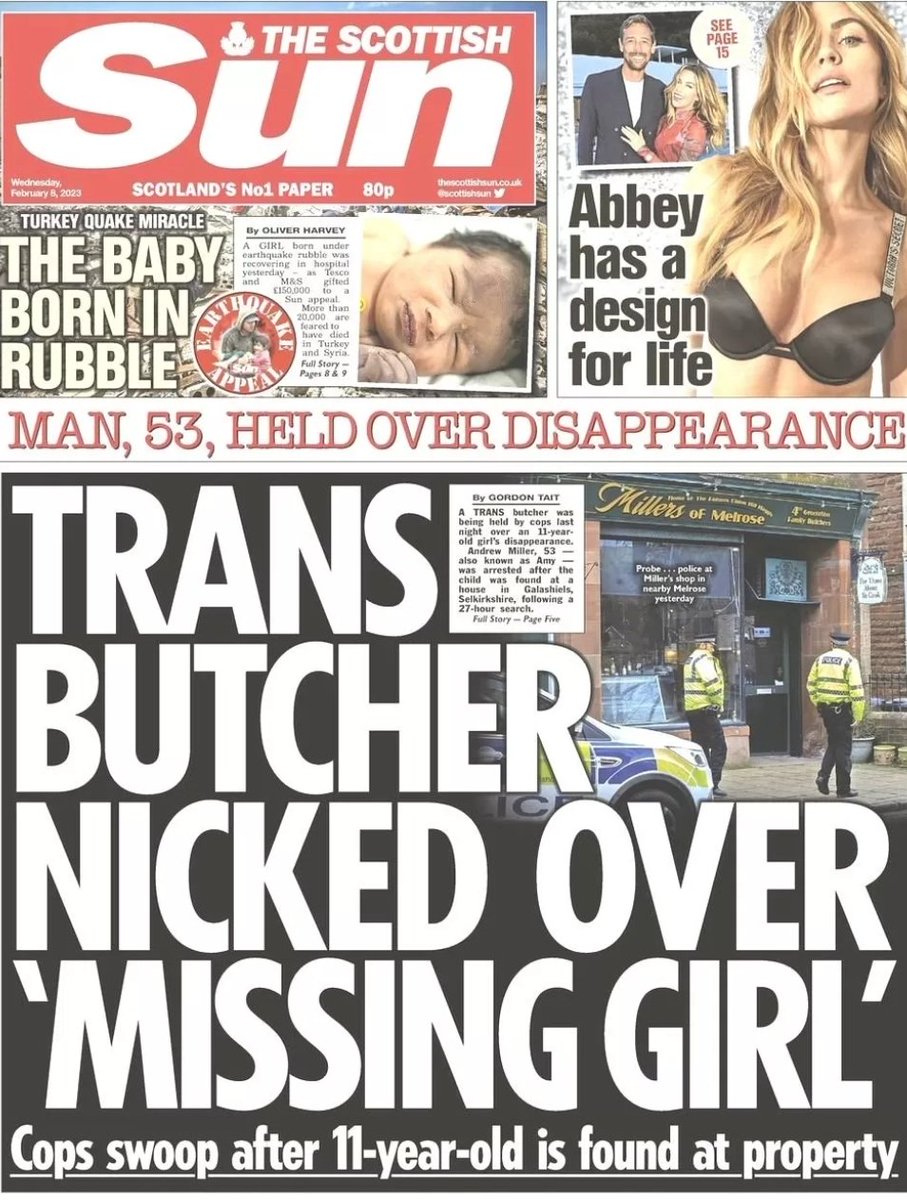 bombusmonticola's tweet photo. @FindingDore Front pages of the Scottish tabloids. #TransButcher https://t.co/FsRlwxzsrp