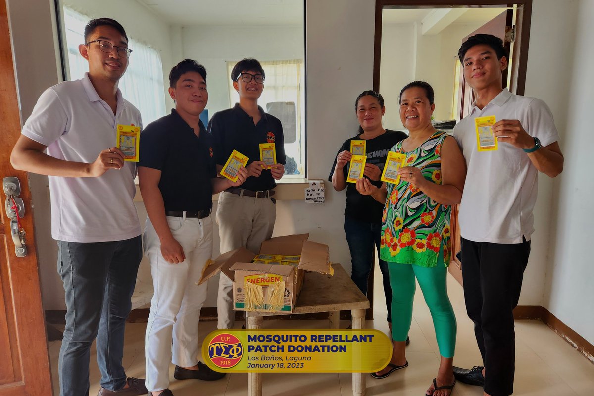 upsilonsigmaphi's tweet photo. #UpsilonMoves

Fellows of the #UpsilonSigmaPhi donated 3,500 mosquito repellant patches to Gawad Kalinga (GK) Los Baños Ville, Barangay Tuntungin-Putho along with Barangays Batong Malake, Bayog, and San Antonio in Los Baños, Laguna on January 18, 2023.

#UpsilonParaSaBayan
#UPLB https://t.co/SIbYDCCWrQ
