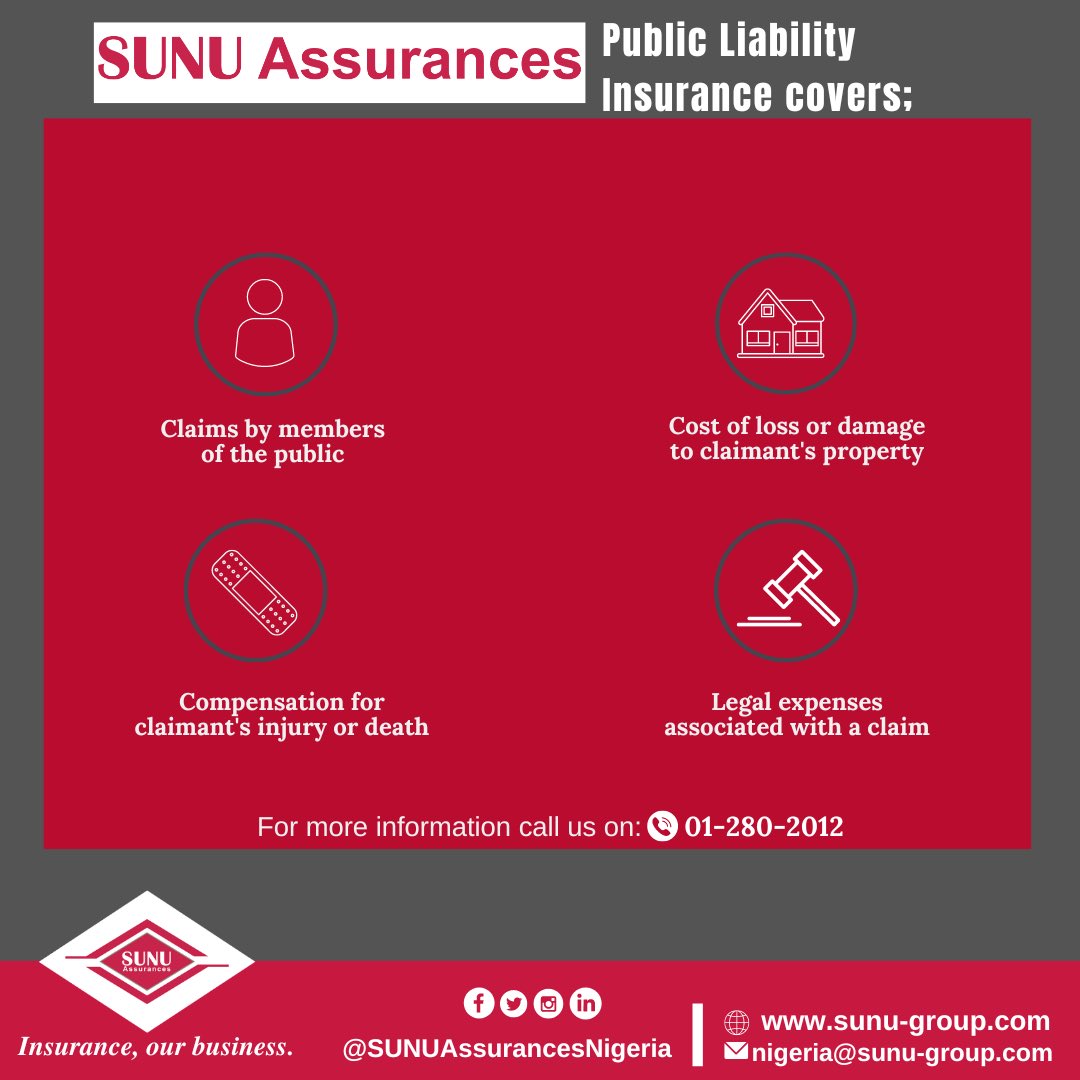 SUNUAssurances's tweet photo. Wondering why you should get the SUNU Assurances Public Liability Insurance, swipe to see a few reasons you need one today!
Send us a DM for your free quote/consultation.
#insurance #publicliabilityinsurance #businessowner #insuranceourbusiness #sunuassurances #sunugroup https://t.co/FGVJ3hbGJX