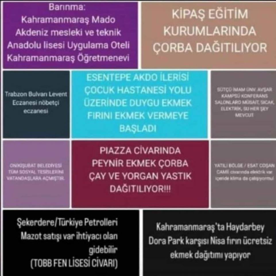 MARAŞ'TA İHTİYACI OLANLAR İÇİN YAYIN LÜTFEN.

#deprem