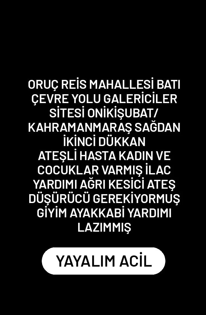 TranQuela5's tweet photo. ACİL YAYALIM RT

Nef Stadyumu Dries Mertens Show TV Suriyeliler Yunanistan Tuğba E YÜKSELDİ TahaDuymaza AcilYardım Güney Kıbrıs Haluk Levente Askere Oğuzhan Uğur TurkeyQuake Yandaş Muğla Valiliği Depremin 3 dronecell Adıyaman Besni Marmara Hatay İskenderun Kapattılar https://t.co/fy2D9NY0If