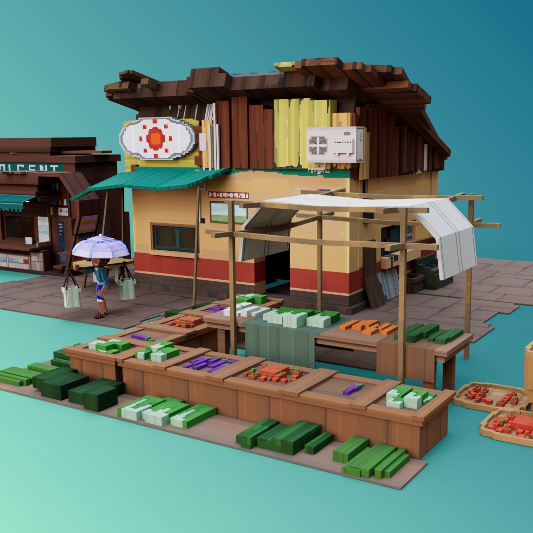 GoGoBox_Voxel's tweet photo. Southeast Asian folk house, it's warm and intimate.

@borgetsebastien @kelvinsineth @TheSandboxCH @TheSandboxGame @sandstormmeetup @SeanShamKS

#TheSandbox #voxelart #VoxEditWeekly #NFT #Metaverse #Web3 https://t.co/xVuNbOBgyR