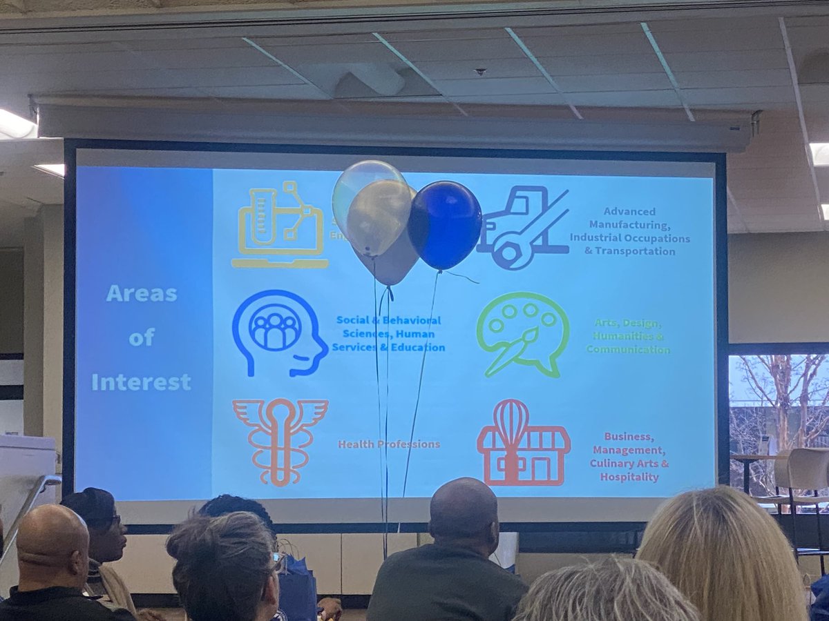 areedwhs's tweet image. STLCC Counselor Breakfast! Just a couple of their unique programs- AAS Dental Hygiene and American Sign Language! Many good things happening here at #stlcc