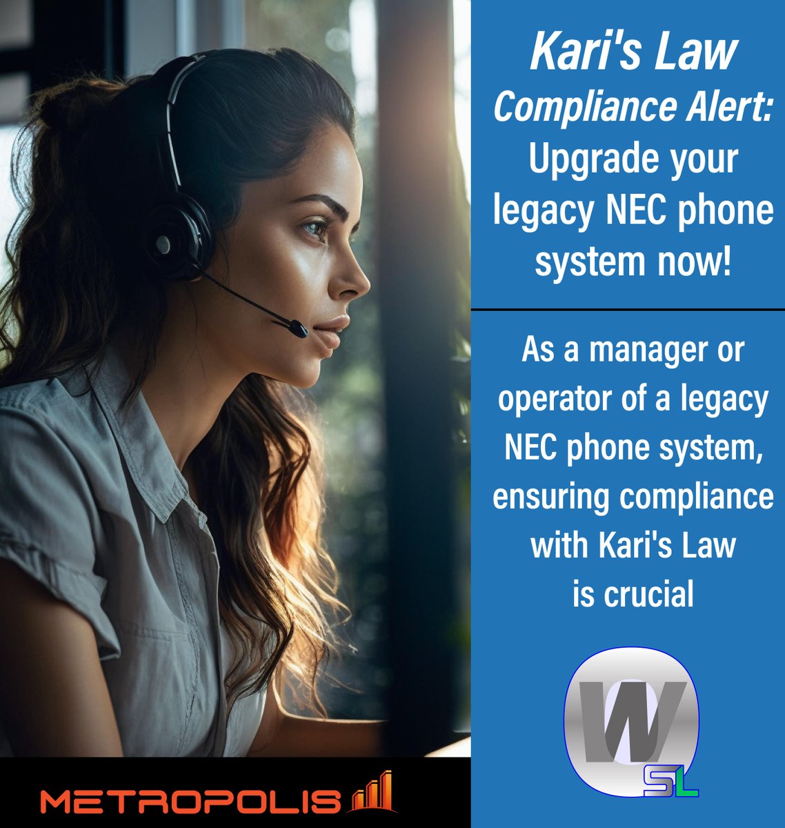 metropoliscorp's tweet photo. NEC Users: Kari's Law alert mandates all phone systems be able to dial 911 directly, without the need to add a prefix, such as 9-911, as an example. Can you dial 911 directly?
https://t.co/LV4XmLf7Bx #NEC #KARISLAW #callreporting #riskmanagement #pabx #UCCollab #CALA https://t.co/EQ1Bv9HYli
