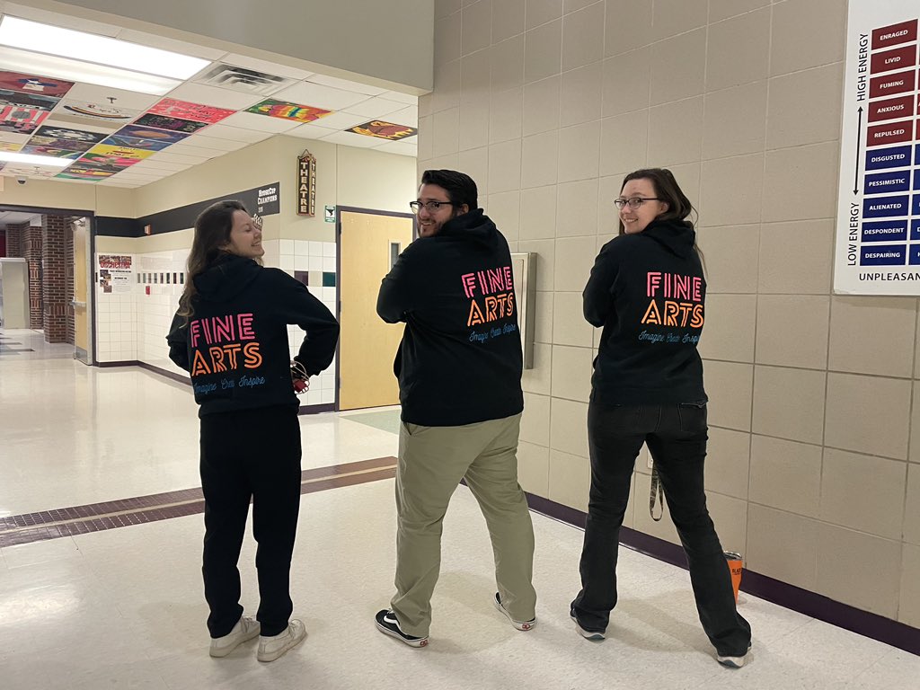 PHIS FA sporting our NEW (old) Fine Arts hoodies!