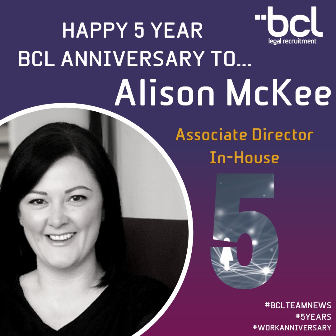 Happy 5 year BCL birthday Alison McKee!🙂#5YearWorkAnniversary #BCLersAreUs