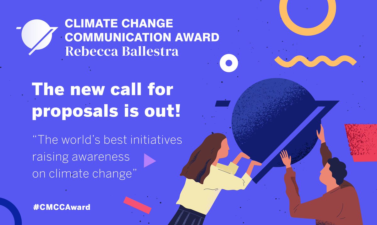 #Climate #Change #Communication #Award #CCCA "Rebecca Ballestra": deadline 15/6/2023
#Premio promosso dal Centro Euro-Mediterraneo sui Cambiamenti Climatici con il patrocinio del Consolato Onorario di Monaco a #lVenezia e dell'Università Ca' Foscari #CMCC
linguaggio-macchina.blogspot.com/2023/02/climat…