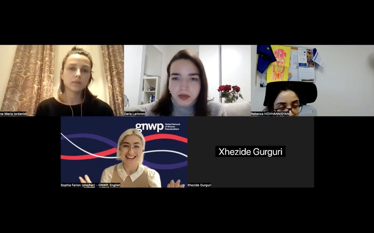 gnwp_gnwp's tweet photo. With @IWPRen &amp; @UKCSSF, GNWP “Deep Dive” to the #YPS Agenda in Eastern Europe + South Caucasus🌏

Participants heard from Program Director @leclerc_katrina &amp; local youth peacebuilders from 🇲🇩, 🇬🇪, 🇦🇲 &amp; 🇦🇱 about challenges🚧, opportunities🤝 &amp; success stories✅ for #Youth4Peace https://t.co/Rax6RUUmbZ