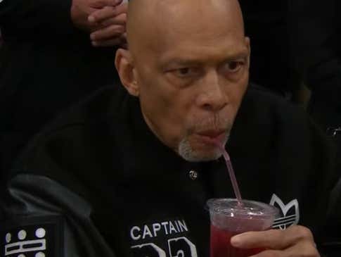 Kareem Was Clearly In Hell During That Absurd Celebration And Desperately Needed A Drink. barstoolsports.com/blog/3455523/k…