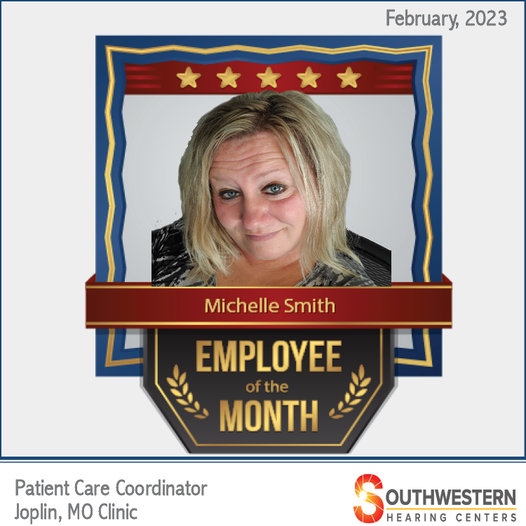 HearMidwest's tweet photo. Michelle Smith is Southwestern Hearing Centers February employee of the month!  Thanks Michelle for all you do! https://t.co/cF85M6bbAq