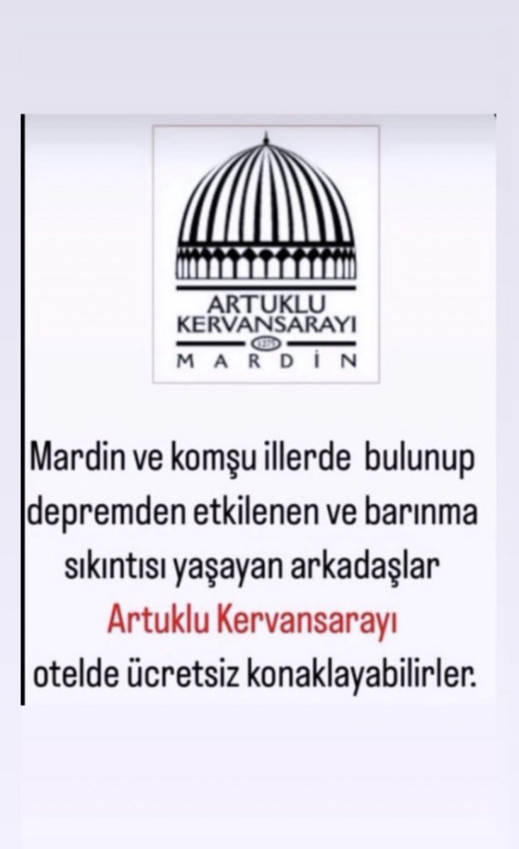 Yakın illerde ki deprepzedelere ulaştıralım otelimizi !! #deprem #acildeprem <a href="/haluklevent/">Haluk Levent ( Ahbap Ekibi )</a> <a href="/OguzhanUgur/">Oğuzhan Uğur</a> <a href="/yagosabuncuoglu/">Yağız Sabuncuoğlu</a>