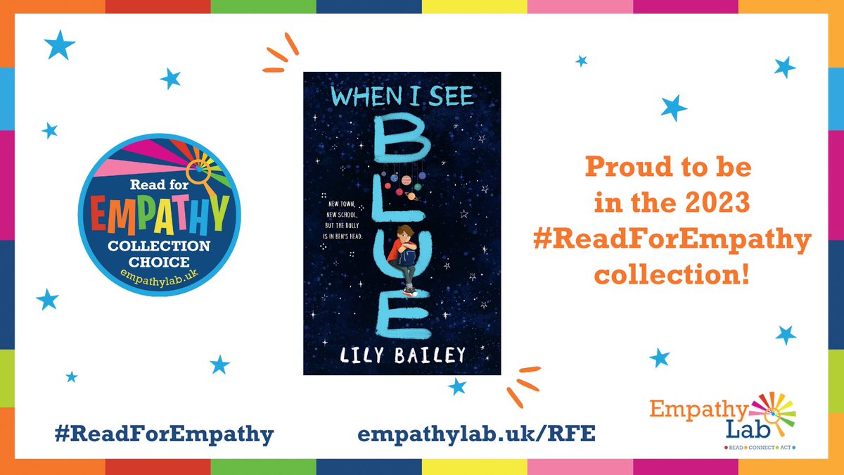 I’m so excited to be able to announce that When I See Blue is part of the #ReadForEmpathy collection, a wonderful list of books for primary and secondary schools curated by the brilliant @EmpathyLabUK.