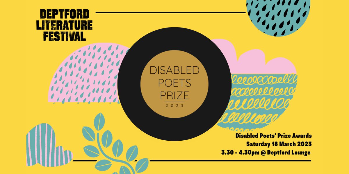 Join us for the announcement of the national Prize for deaf & disabled poets in our inaugural Disabled Poets Prize at #DeptfordLitFest 18/03 3.30pm, hosted by @JamieRHale
Screening in @DeptfordLounge.
Livestreamed.
Free. 
Live-captioned/ BSL interpreted.
eventbrite.co.uk/e/disabled-poe…