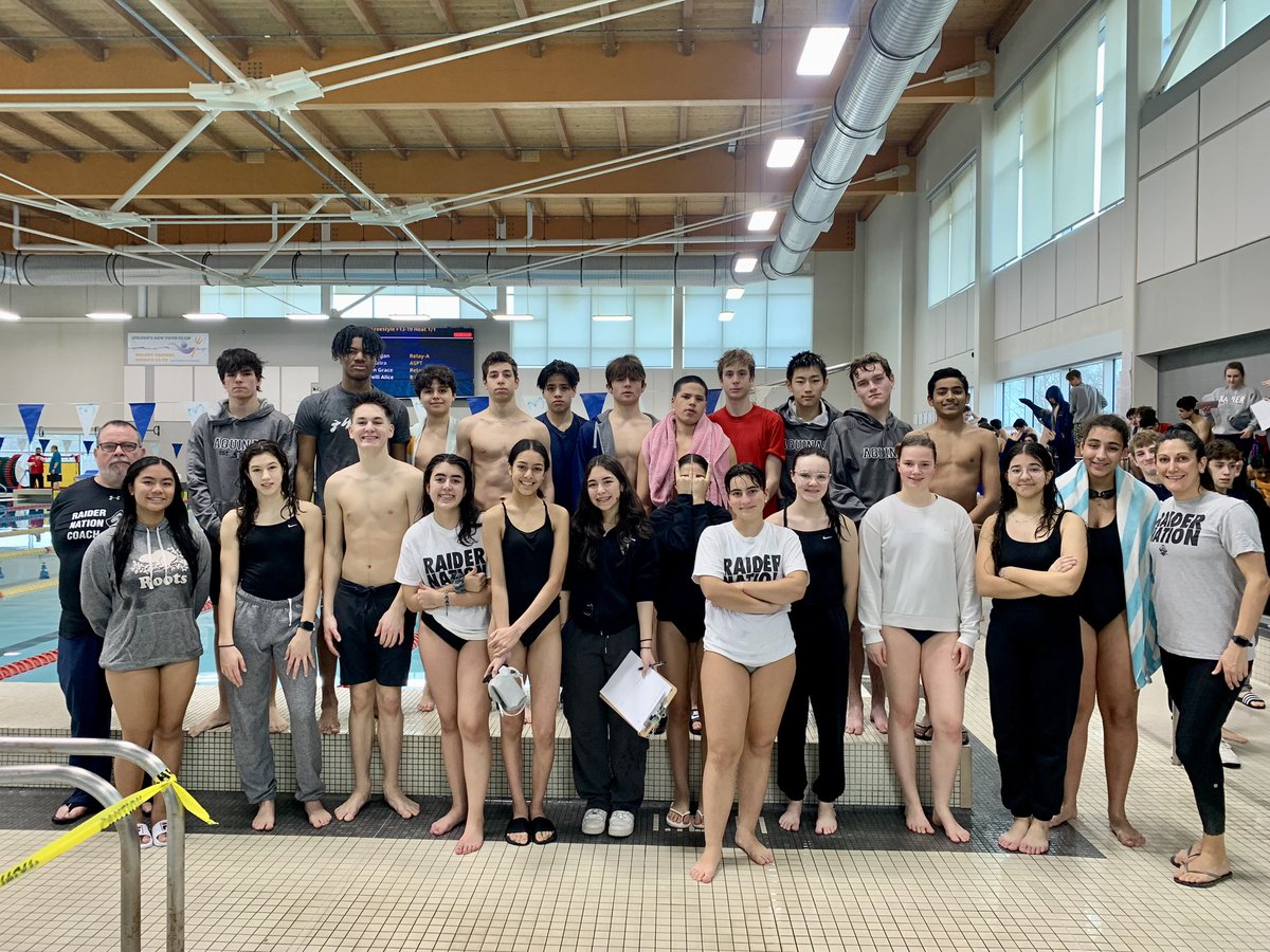 Aquinas swimmers at the HCAA championships today in Milton!  Gooooo Raiders! <a href="/STAOakville/">STA Oakville</a> <a href="/gostaraiders/">STA Athletics & Phys-Ed</a>