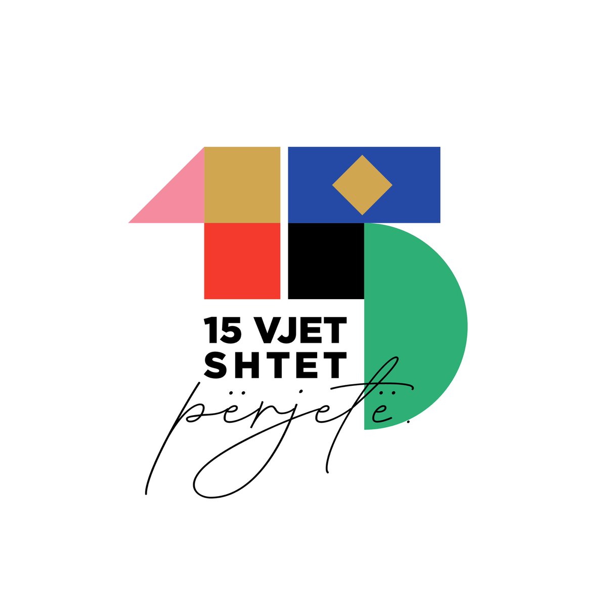 albiangagica's tweet photo. Official 15th anniversary logo designed by me for my beloved country Republic of Kosovo 🇽🇰 

Logo zyrtare e 15 vjetorit te Pavaresise se Kosoves dizajnuar nga une! Urime!🇽🇰 https://t.co/2aZ4WJhZl7