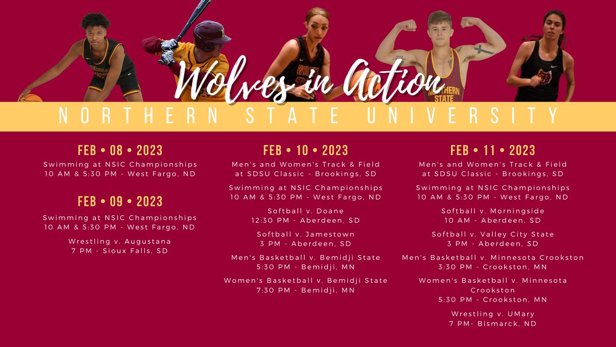 AlumniNSU's tweet photo. Catch your #WolvesinAction this week! #GoWolves https://t.co/taQVWDrEEs
