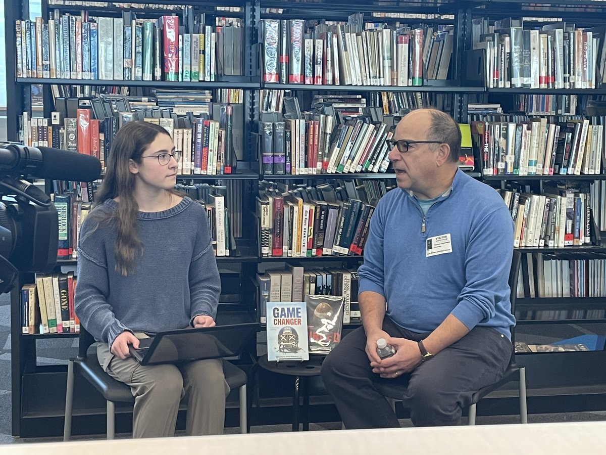 UpperMerionSD's tweet photo. Thank you to author @tommygreenwald of Game Changer for visiting the HS yesterday as part of our Give Voice program. He visited with various students in 9th-12th grades about his writing process and publishing books. https://t.co/vLzR6KeMTx