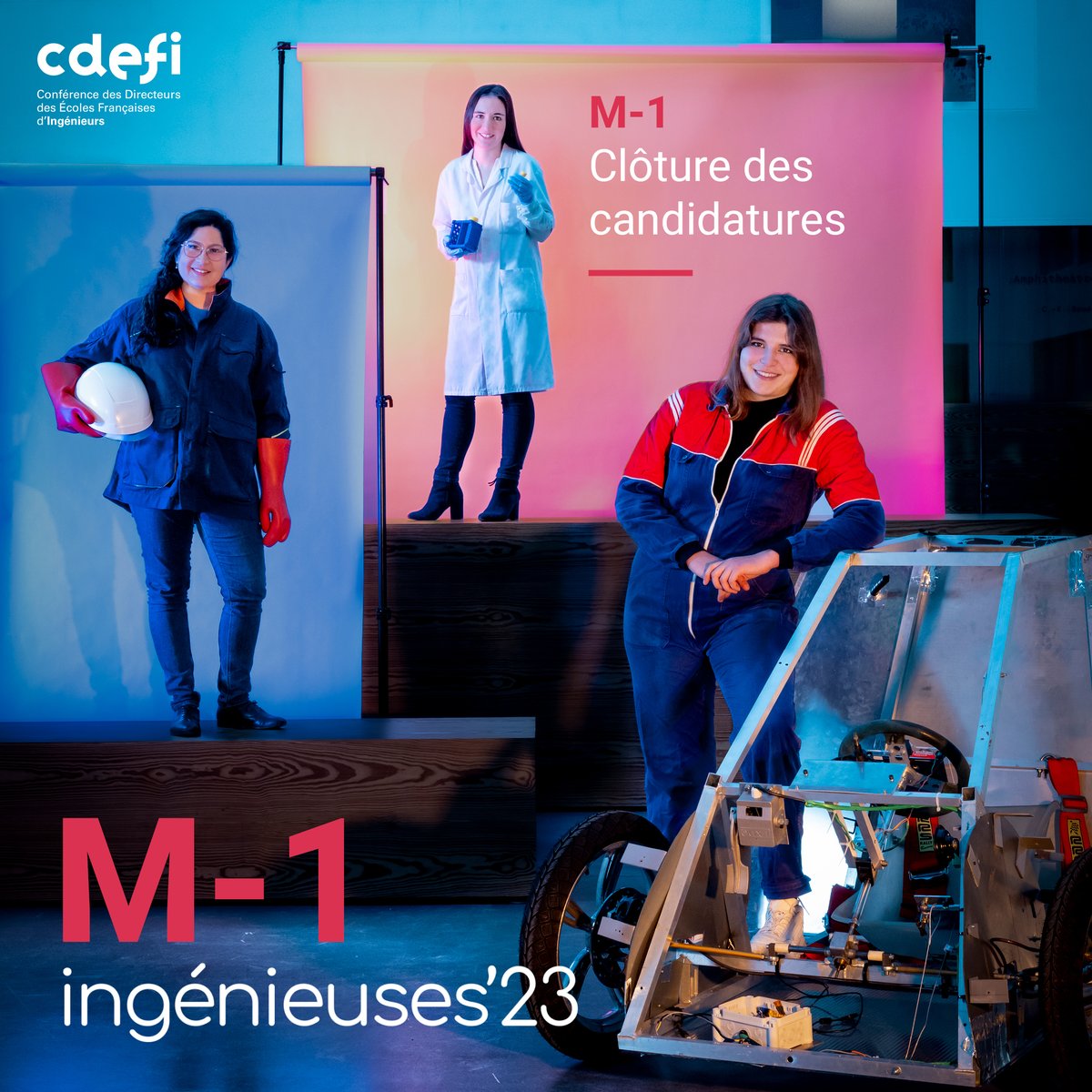 #Ingénieuses2023

Plus qu'un mois pour participer à #Ingénieuses2023 et tenter de remporter un prix 🏆

Élèves, femmes et écoles d’#ingénieurs, mettez en avant votre engagement en faveur de la mixité en déposant vos candidatures avant le 8 mars 2023 !
👉 ingenieuses.fr/ledition-en-co…