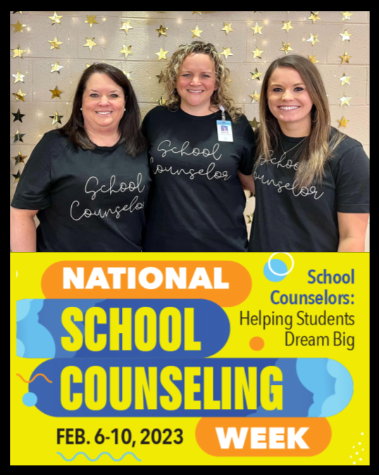Happy National School Counseling Week to the best school counselors around Rocky Creek Elementary School is sending much love to Ms. Dawkins, Mrs. Lilienthal, &amp; Mrs. Garrison.