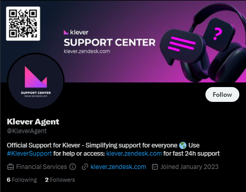 Attention #KleverFam 📣 <a href="/KleverAgent/">Klever Agent</a> is now the official support channel for the #Klever Ecosystem

If you need assistance? Reach out to us using #KleverSupport for a quick auto support response 💬

Your satisfaction is our top priority 🥷
