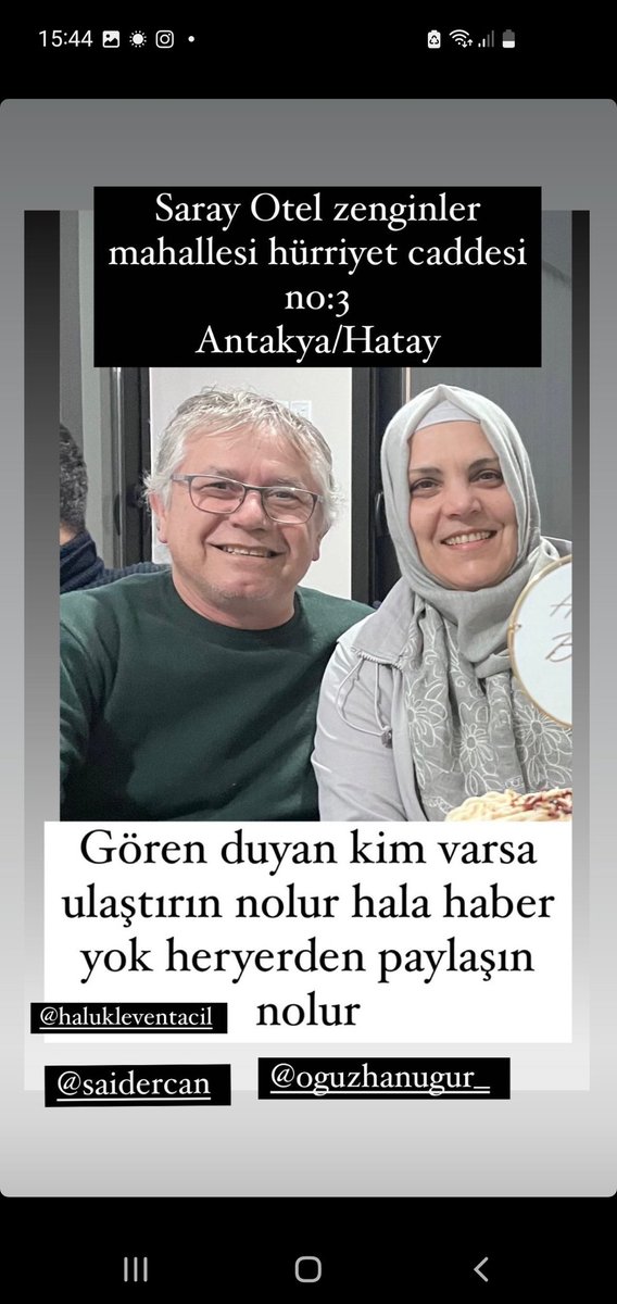 <a href="/CypriotUrban/">Urban_Cypriot ⚡️</a> Lutfen paylasir misiniz??? Arkadasimin anne ve babasi 3 gundur enkaz altindalar haber alinamadi. Lutfen paylasin.