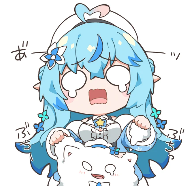 #らみらいぶ #LamyArt犬パズルの空いた1マスにねじ込むために雪民さんの毛を毟りまくるラミィちゃん 