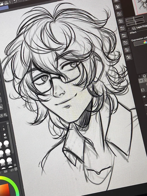 doodled tsumugi enstars for my gf tonight to cheer her up 