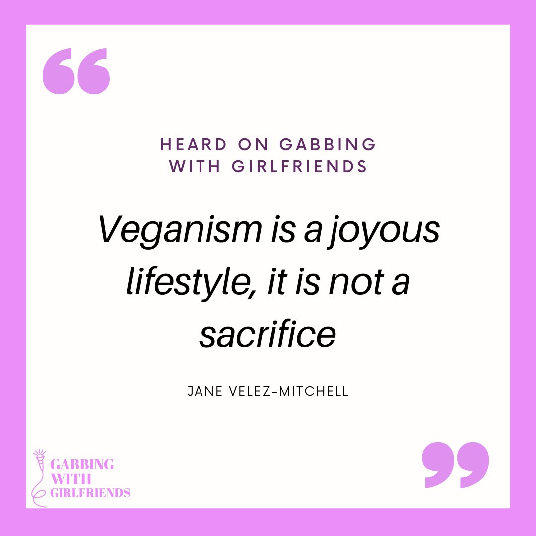 Gabbingwithgfs's tweet photo. New Episode! Gloria Butler sits down with long-time friend, reporter and activist, Jane Velez-Mitchell. Tune in for a chat about joyful #veganism , Carole Baskin, all things @unchainedtv_ and #climatechange
Tune in on your favorite platform: 
https://t.co/G6nq1uLjzm https://t.co/iG3QDEj5xH