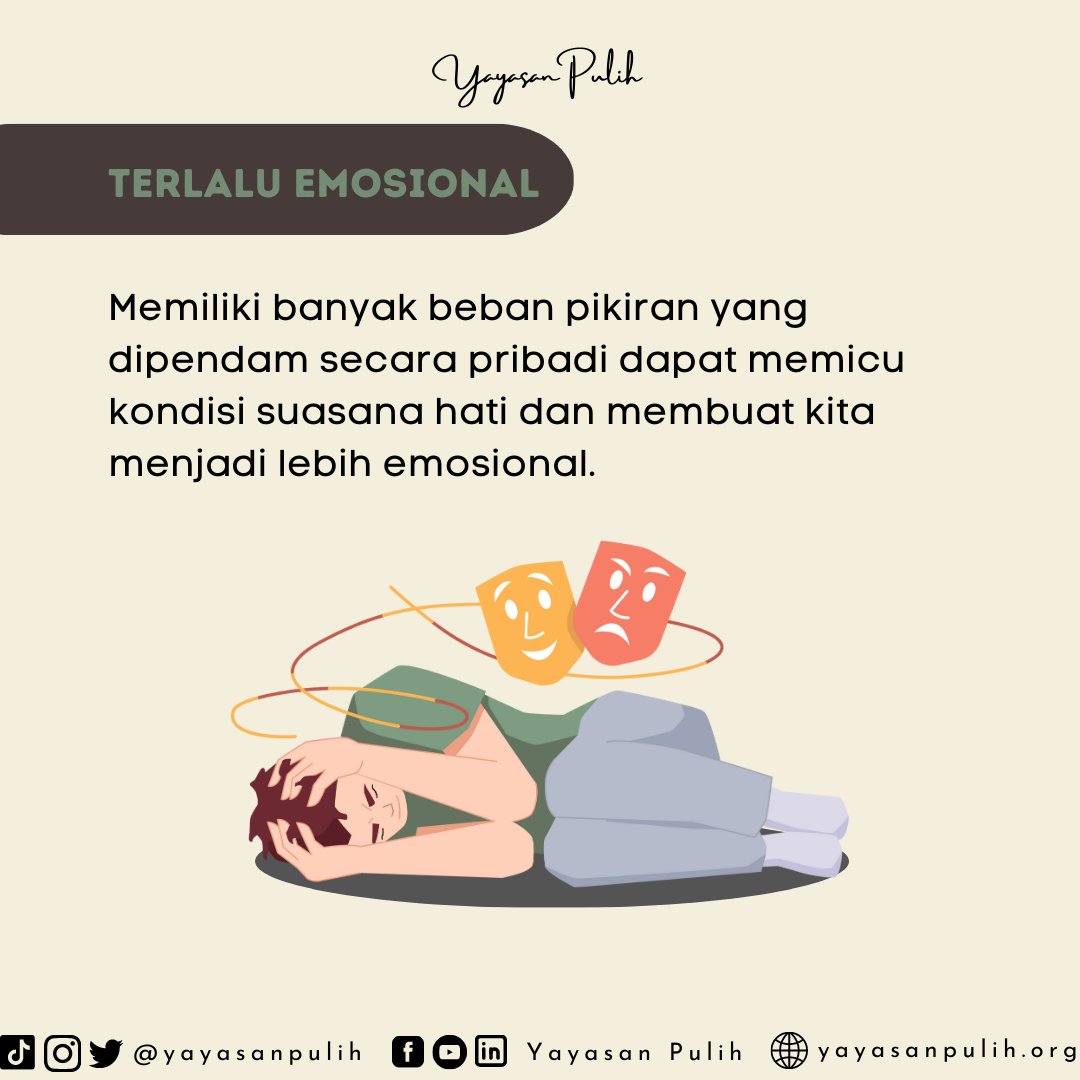 YayasanPulih's tweet image. Halo, Sahabat Pulih!
Stres merupakan hal umum yang dapat dirasakan setiap individu, baik dewasa maupun anak2. Stres dapat dipicu oleh berbagai faktor, salah satunya beban pikiran yg menumpuk. 
#signsofstress #tandastres