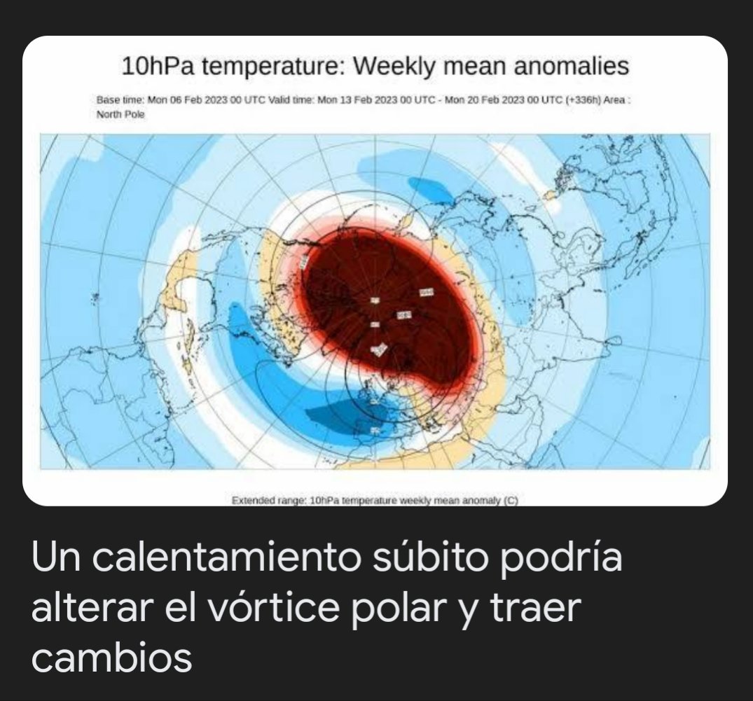 PandemiaDeGiliP's tweet photo. "Calentamiento súbito estratosférico". #HDLGP #Planclima https://t.co/U8BtjhIZZ5