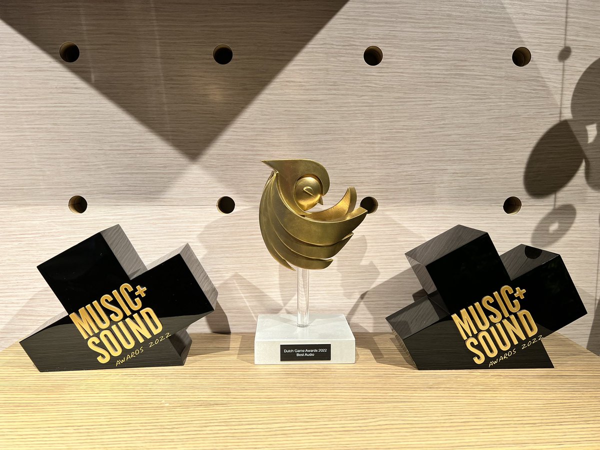 Always a nice thing seeing the awards in real life 😍
#HorizonForbiddenWest #GameAudio #MusicforGames #GameMusic @Guerrilla @MASAwards #DutchGameAwards